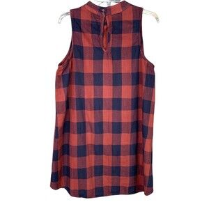 Altar’d State A-line Dress Women Large Sleeveless Buffalo Check High Neck